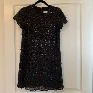 Line and Dot sheath mini dress - M